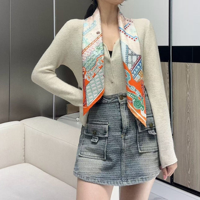 HERMES 25S SCARF 90 IN SILK 726441