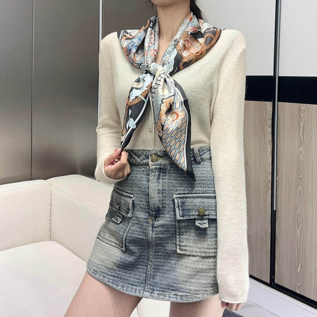 HERMES 25S SCARF 90 IN SILK 726442