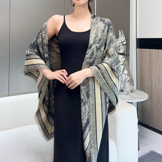 DIOR SCARF 140 CM IN SILK MIX WOOL 733928