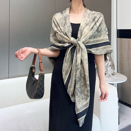 DIOR SCARF 140 CM IN SILK MIX WOOL 733928