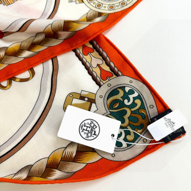 HERMES 25S SCARF 135 IN CASHMERE SILK 730647