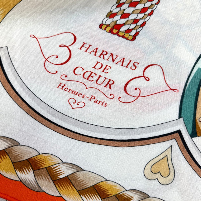 HERMES 25S SCARF 135 IN CASHMERE SILK 730647