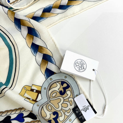 HERMES 25S SCARF 135 IN CASHMERE SILK 730648