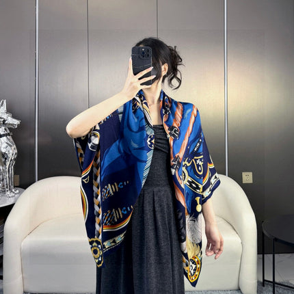 HERMES 25S SCARF 135 IN CASHMERE SILK 730650