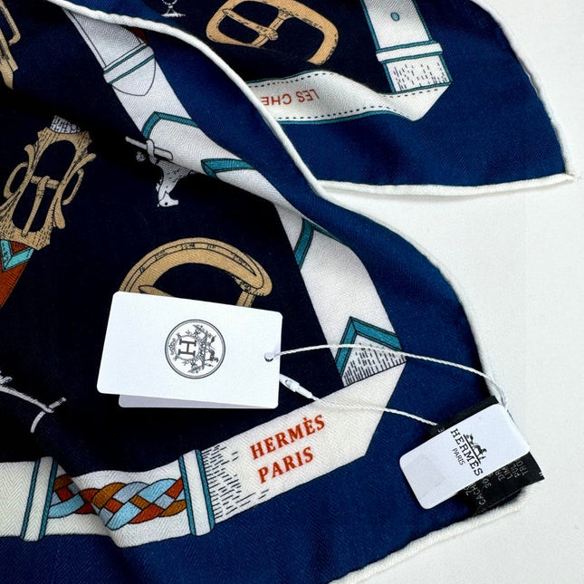 HERMES 25S SCARF 135 IN CASHMERE SILK 737309