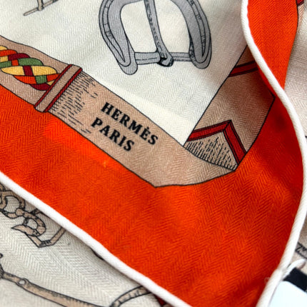 HERMES 25S SCARF 135 IN CASHMERE SILK 737310