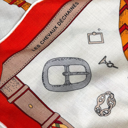 HERMES 25S SCARF 135 IN CASHMERE SILK 737310