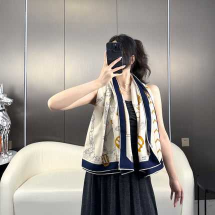 HERMES 25S SCARF 135 IN CASHMERE SILK 737311