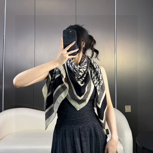 DIOR SCARF 140 CM IN CASHMERE-SILK BLEND 699255