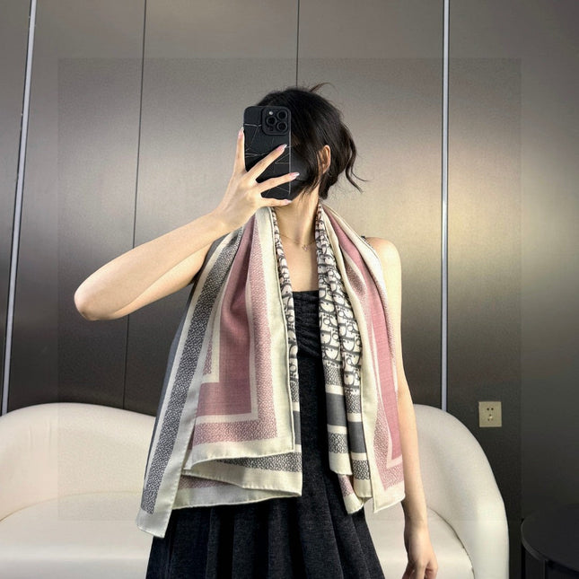 DIOR SCARF 140 CM IN CASHMERE-SILK BLEND 699256