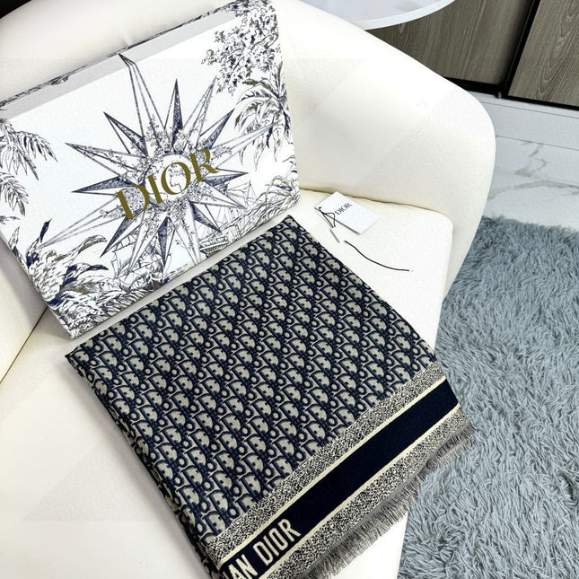 DIOR SCARF 140 CM IN SILK-WOOL BLEND 702040