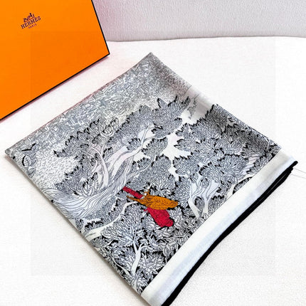 HERMES 25S SCARF 135 IN CASHMERE SILK 733938