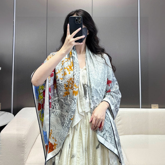 HERMES 25S SCARF 135 IN CASHMERE SILK 733938