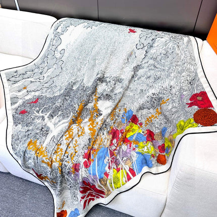 HERMES 25S SCARF 135 IN CASHMERE SILK 733938