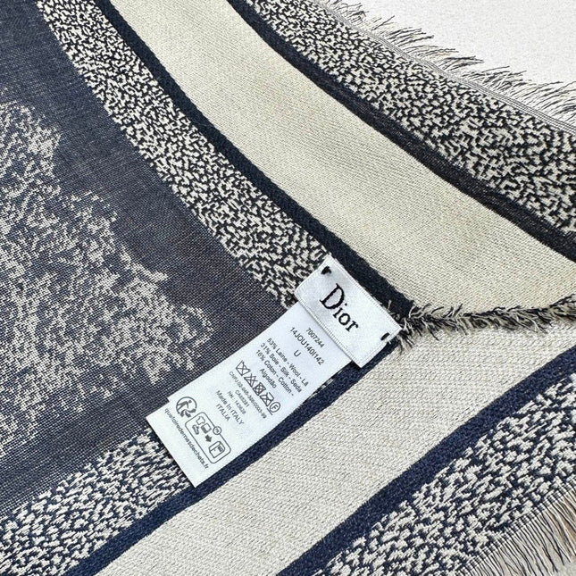 DIOR SCARF 140 CM IN SILK MIX WOOL 733928