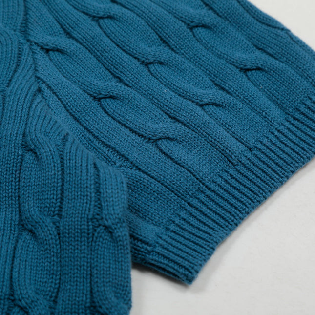 RALPH LAUREN SHORT-SLEEVE POLO KNIT SWEATER STYLE 432