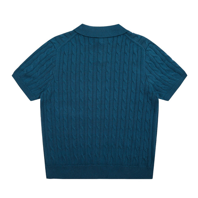 RALPH LAUREN SHORT-SLEEVE POLO KNIT SWEATER STYLE 432