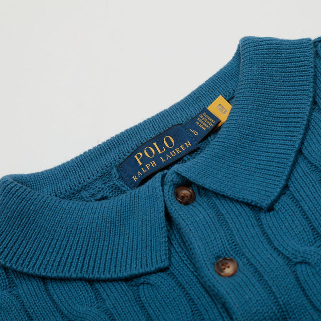 RALPH LAUREN SHORT-SLEEVE POLO KNIT SWEATER STYLE 432