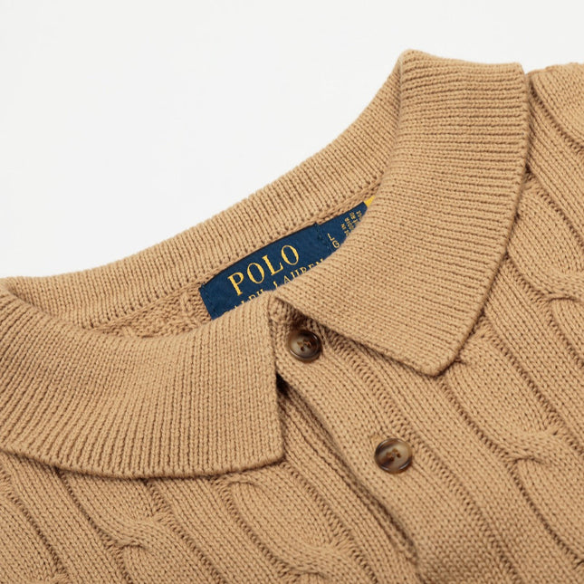 RALPH LAUREN SHORT-SLEEVE POLO KNIT SWEATER STYLE 433