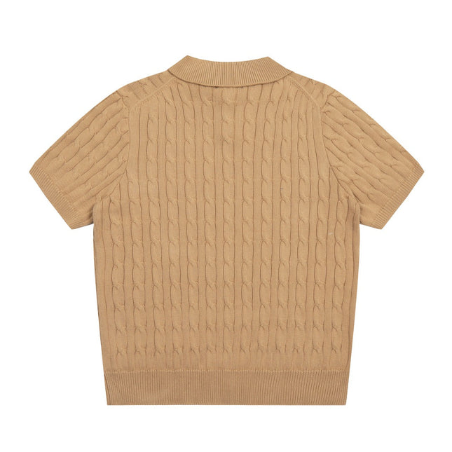 RALPH LAUREN SHORT-SLEEVE POLO KNIT SWEATER STYLE 433