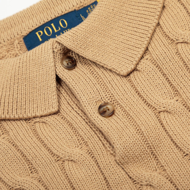 RALPH LAUREN SHORT-SLEEVE POLO KNIT SWEATER STYLE 433