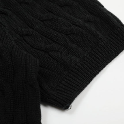 RALPH LAUREN SHORT-SLEEVE POLO KNIT SWEATER STYLE 434