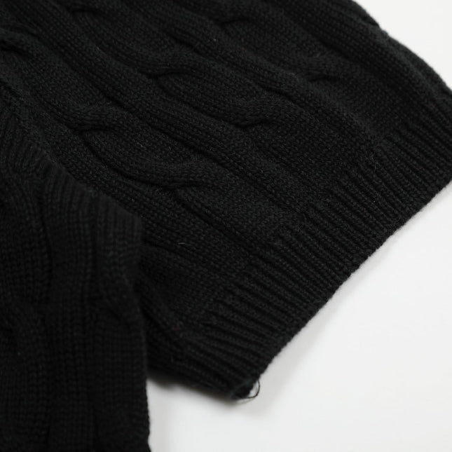 RALPH LAUREN SHORT-SLEEVE POLO KNIT SWEATER STYLE 434