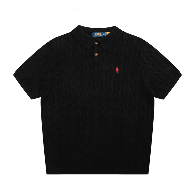 RALPH LAUREN SHORT-SLEEVE POLO KNIT SWEATER STYLE 434