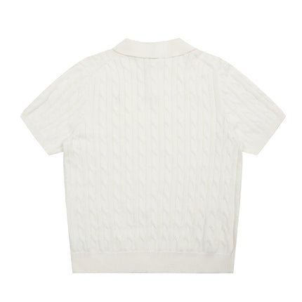 RALPH LAUREN SHORT-SLEEVE POLO KNIT SWEATER STYLE 436