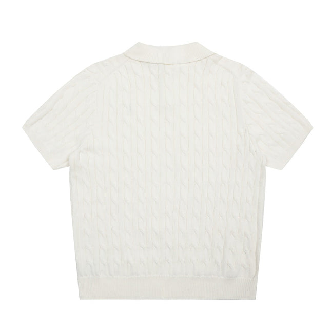 RALPH LAUREN SHORT-SLEEVE POLO KNIT SWEATER STYLE 436