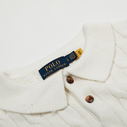 RALPH LAUREN SHORT-SLEEVE POLO KNIT SWEATER STYLE 436