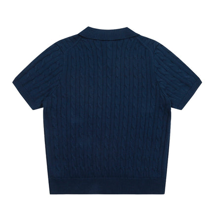 RALPH LAUREN SHORT-SLEEVE POLO KNIT SWEATER STYLE 437