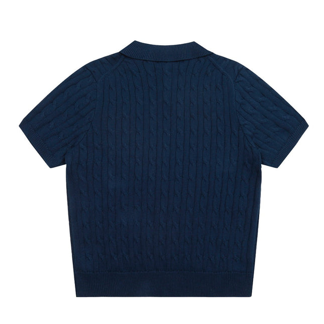 RALPH LAUREN SHORT-SLEEVE POLO KNIT SWEATER STYLE 437