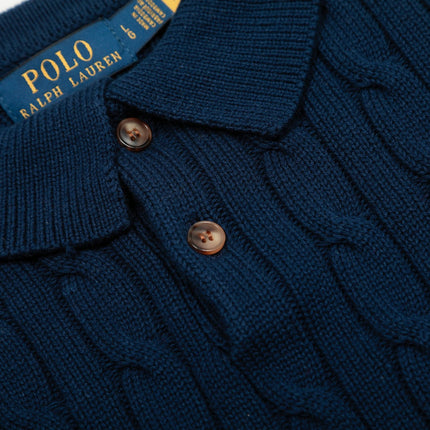 RALPH LAUREN SHORT-SLEEVE POLO KNIT SWEATER STYLE 437