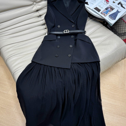 DIOR 25S TWO-PIECE V-NECK BLAZER DRESS 472