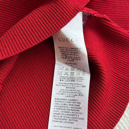 GUCCI SHORT-SLEEVE KNIT TOP 242808