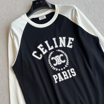 CELINE LONG SLEEVE PRINTED T-SHIRT 275643
