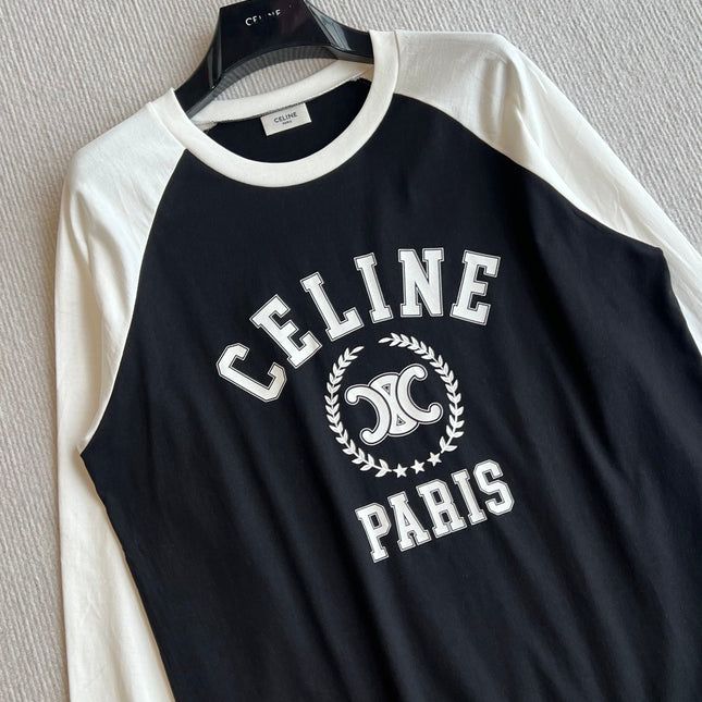 CELINE LONG SLEEVE PRINTED T-SHIRT 275643