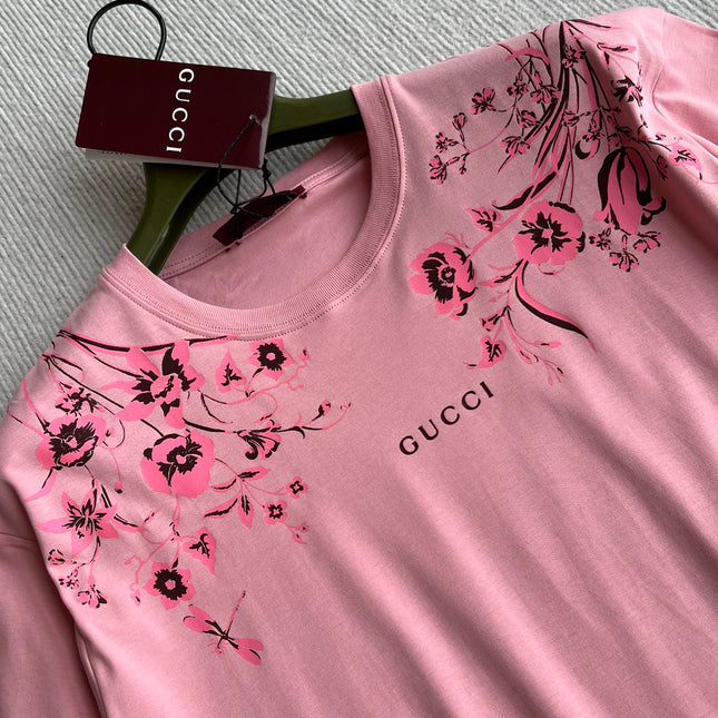 GUCCI SHORT SLEEVE LOGO PRINTED T-SHIRT 275723