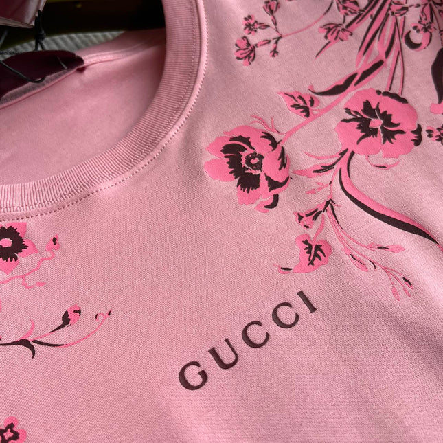 GUCCI SHORT SLEEVE LOGO PRINTED T-SHIRT 275723
