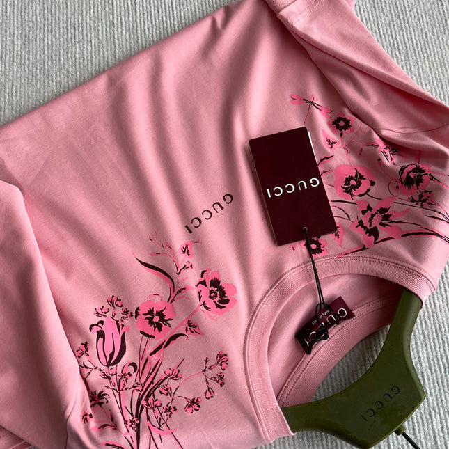 GUCCI SHORT SLEEVE LOGO PRINTED T-SHIRT 275723