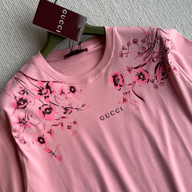GUCCI SHORT SLEEVE LOGO PRINTED T-SHIRT 275723