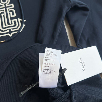 CELINE HOODED SWEATSHIRT WITH ANCHOR EMBROIDERY 275652