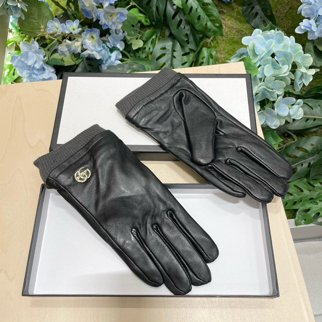 GLOVES IN BLACK SHEEPSKIN MIX WOOL 463824