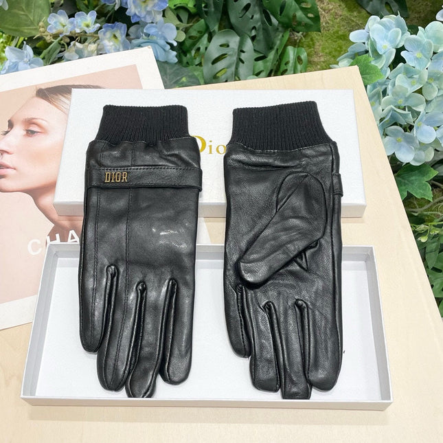 GLOVES IN BLACK LAMBSKIN MIX WOOL 465071