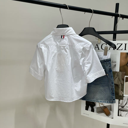 THOM SIMPLE WHITE SHORT-SLEEVE SHIRT 267950