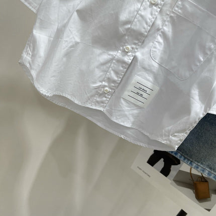 THOM SIMPLE WHITE SHORT-SLEEVE SHIRT 267950