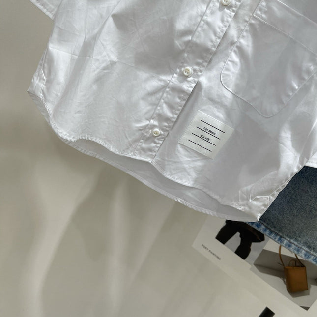 THOM SIMPLE WHITE SHORT-SLEEVE SHIRT 267950