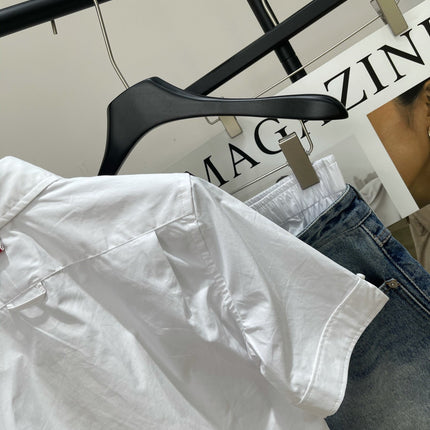 THOM SIMPLE WHITE SHORT-SLEEVE SHIRT 267950