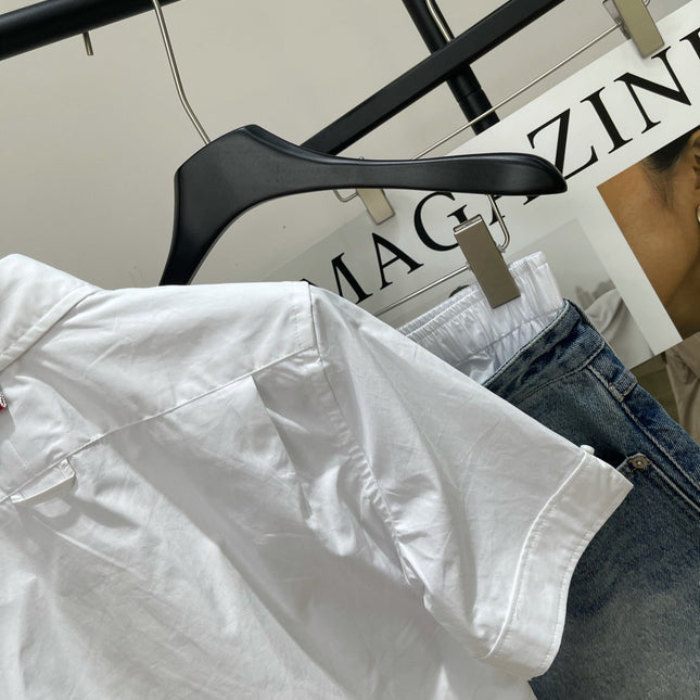 THOM SIMPLE WHITE SHORT-SLEEVE SHIRT 267950